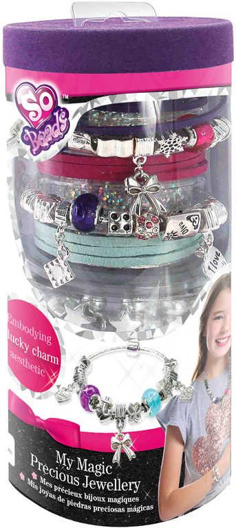 SO BEADS Kreativní set kouzelné náramky se třpytkami a ozdobami v tubě