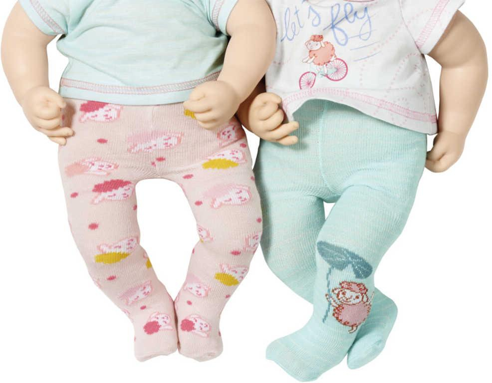 ZAPF BABY ANNABELL Punčocháče pro panenku miminko set 2ks 2 druhy