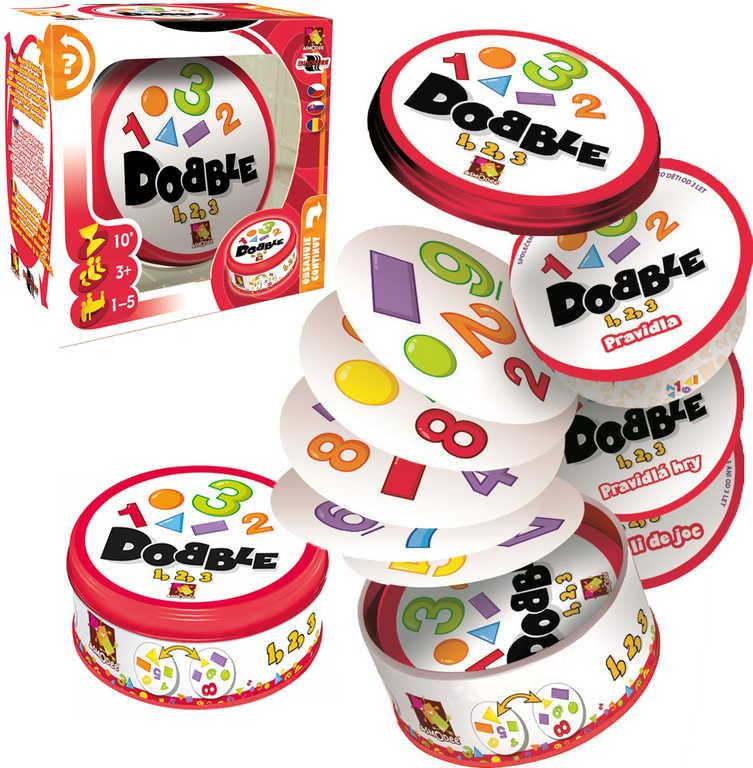ASMODEE Hra postřehová Dobble 1-2-3 v plechové krabičce 