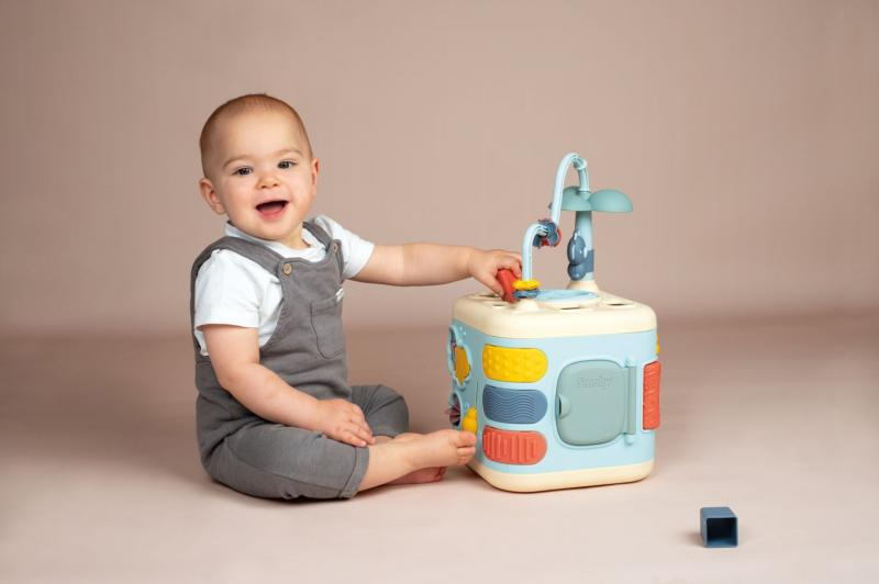 SMOBY Kostka baby velká motorická s vkládacími tvary s aktivitami plast