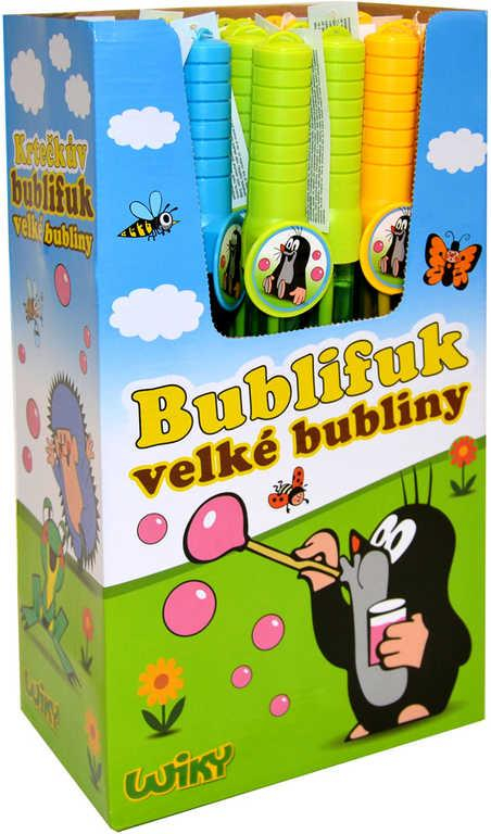 KRTEK Bublifuk tyč 120ml Krteček dětský bublifukovač velké bubliny 3 barvy
