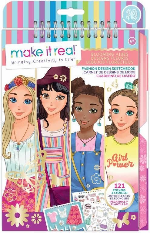 MAKE IT REAL Portfolio návrhářské Girls kreativní set v krabici
