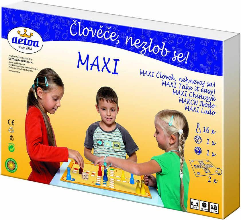 DETOA Hra Člověče nezlob se 2v1 velké figurky obličej *SPOLEČENSKÉ HRY*