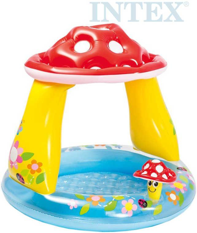 INTEX Bazének se stříškou Muchmůrka 102x89cm nafukovací brouzdaliště 57114
