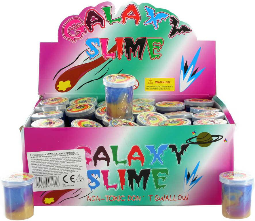 Sliz metalický barevný galaxy slime 4x5cm zábavná hmota v plastové lahvičce