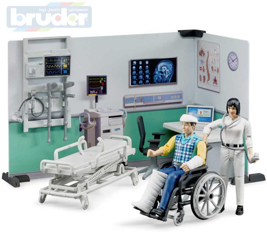 BRUDER 62711 Zdravotní stanice set se 2 figurkami a doplňky 1:16