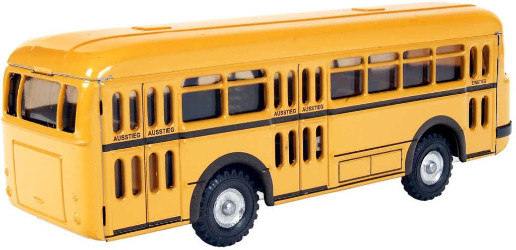 KOVAP Dopravní prostředky autobus plechový 1:43 na klíček 20cm Kov 0492