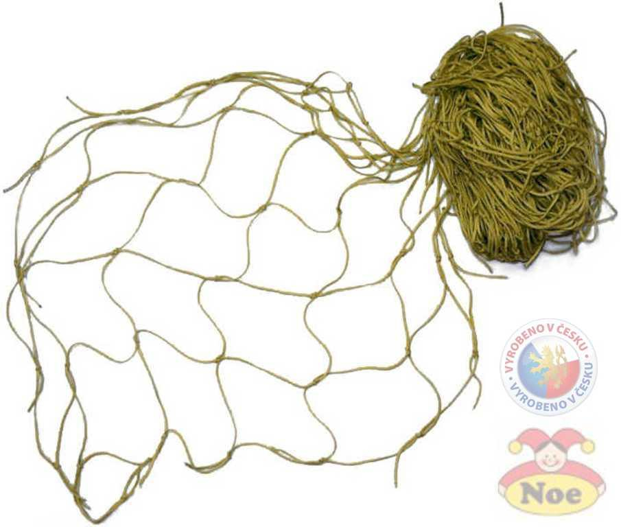 NOE Siť dekorační Khaki na aranžování 1,2x4m na zavěšování hraček