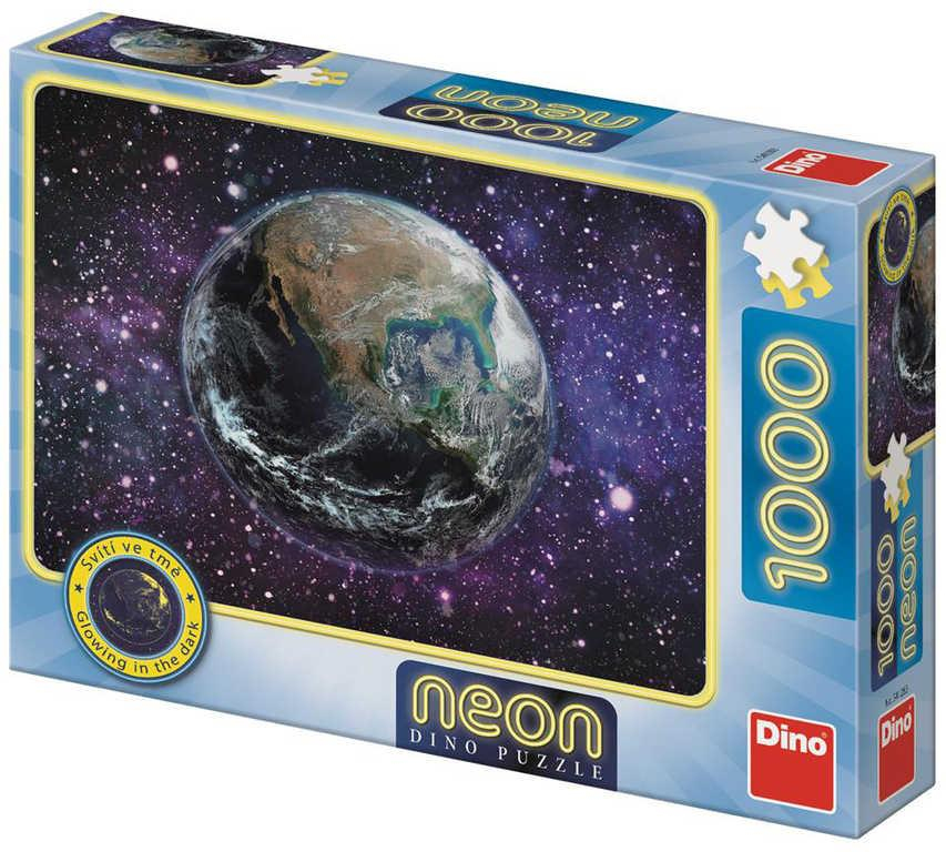 DINO Puzzle 1000 dílků Planeta Země 66x47cm svítí ve tmě skládačka