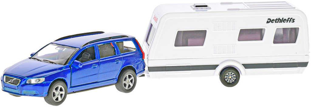 Auto Volvo V70 set s karavanem zpětný chod kov v krabici