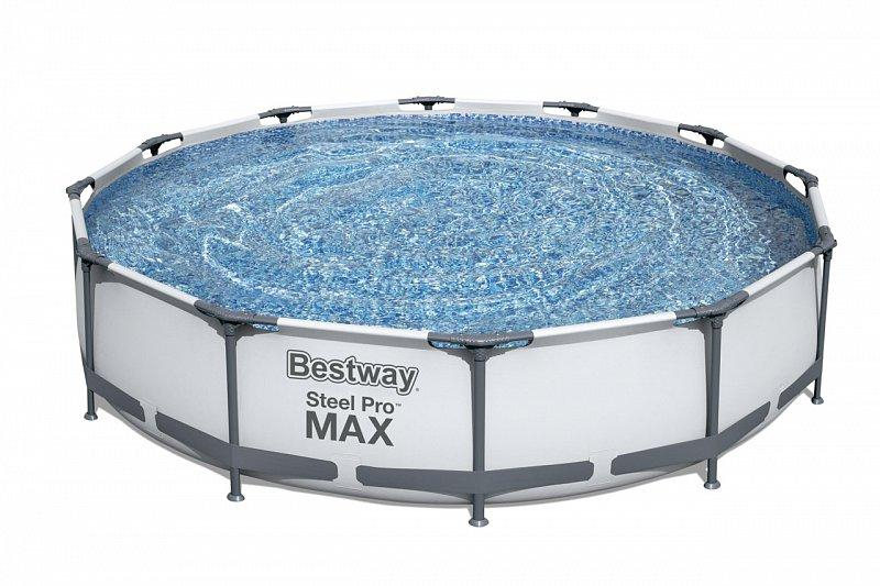 Nadzemní bazén kulatý Steel Pro MAX, kartušová filtrace, průměr 3,66m, výška 76cm