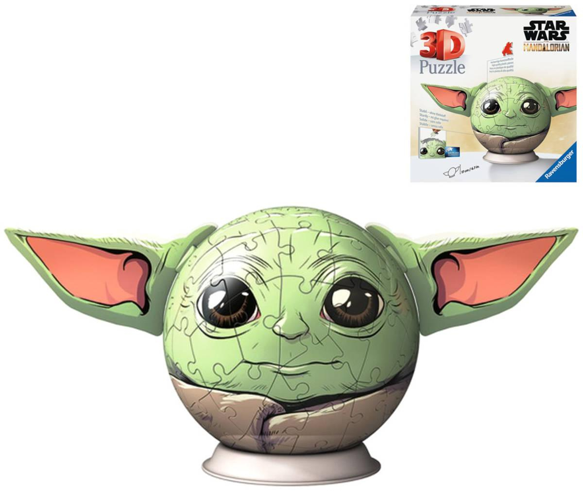 RAVENSBURGER Puzzleball 3D Star Wars Baby Yoda Pokeball skládačka 72 dílků