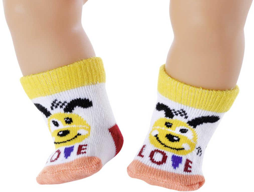 ZAPF BABY BORN Ponožky pro panenku miminko set 2 páry 2 druhy