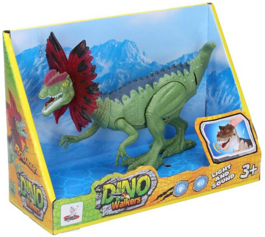 Dinosaurus pravěký ještěr s efekty 20cm na baterie Světlo Zvuk 3 druhy
