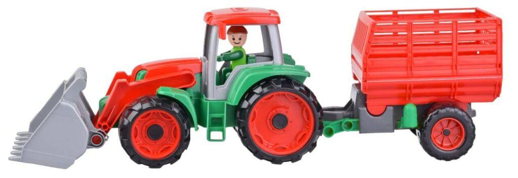 Lena Truxx Traktor s vlekem na seno, ozdobný karton poškozený obal
