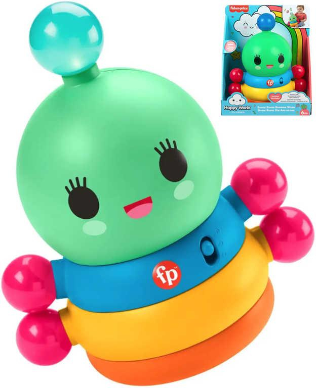 FISHER PRICE Baby tančící žížala na baterie pro miminko Světlo Zvuk